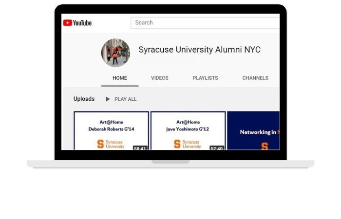 Screenshot of NYC YouTube channel on a laptop